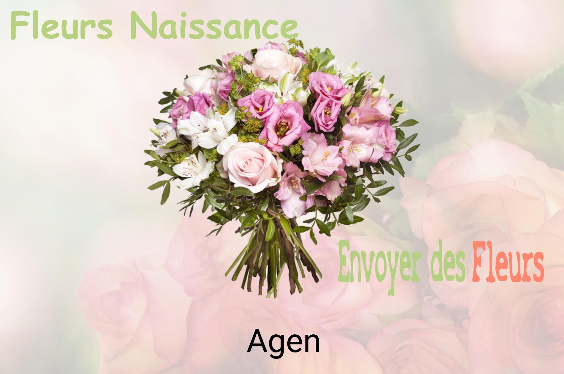 Bouquet de fleurs de naissance livré à Agen