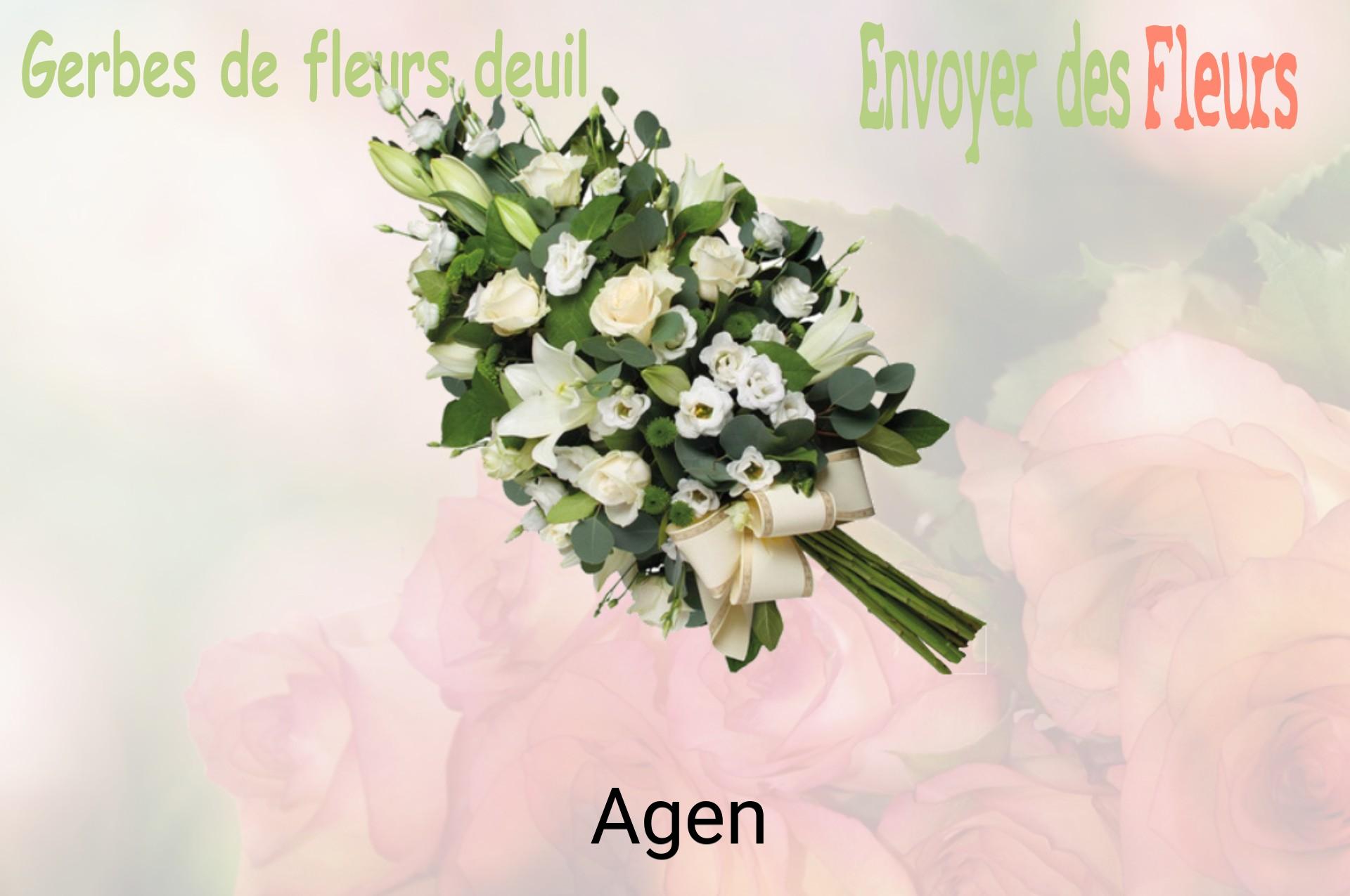 Gerbe de fleurs de deuil livrée à Agen